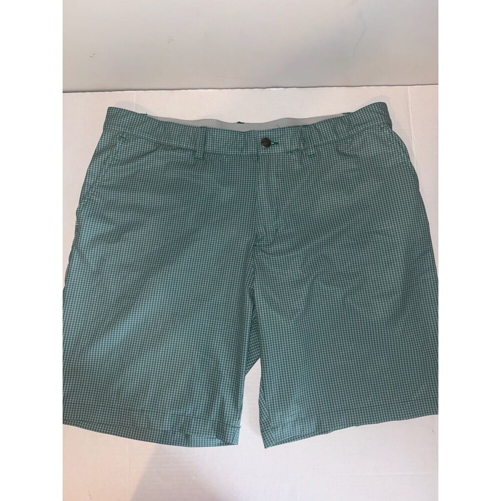 Adidas Ultimate365 Gingham Golf Shorts Green Size 38